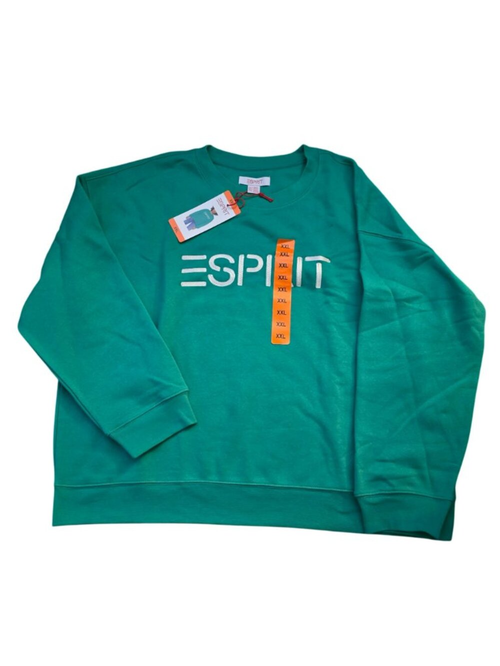 Esprit Womans Green Crewneck Sweatshirt XXL Cotton Blend New JJ4406 - Picture 2 of 6